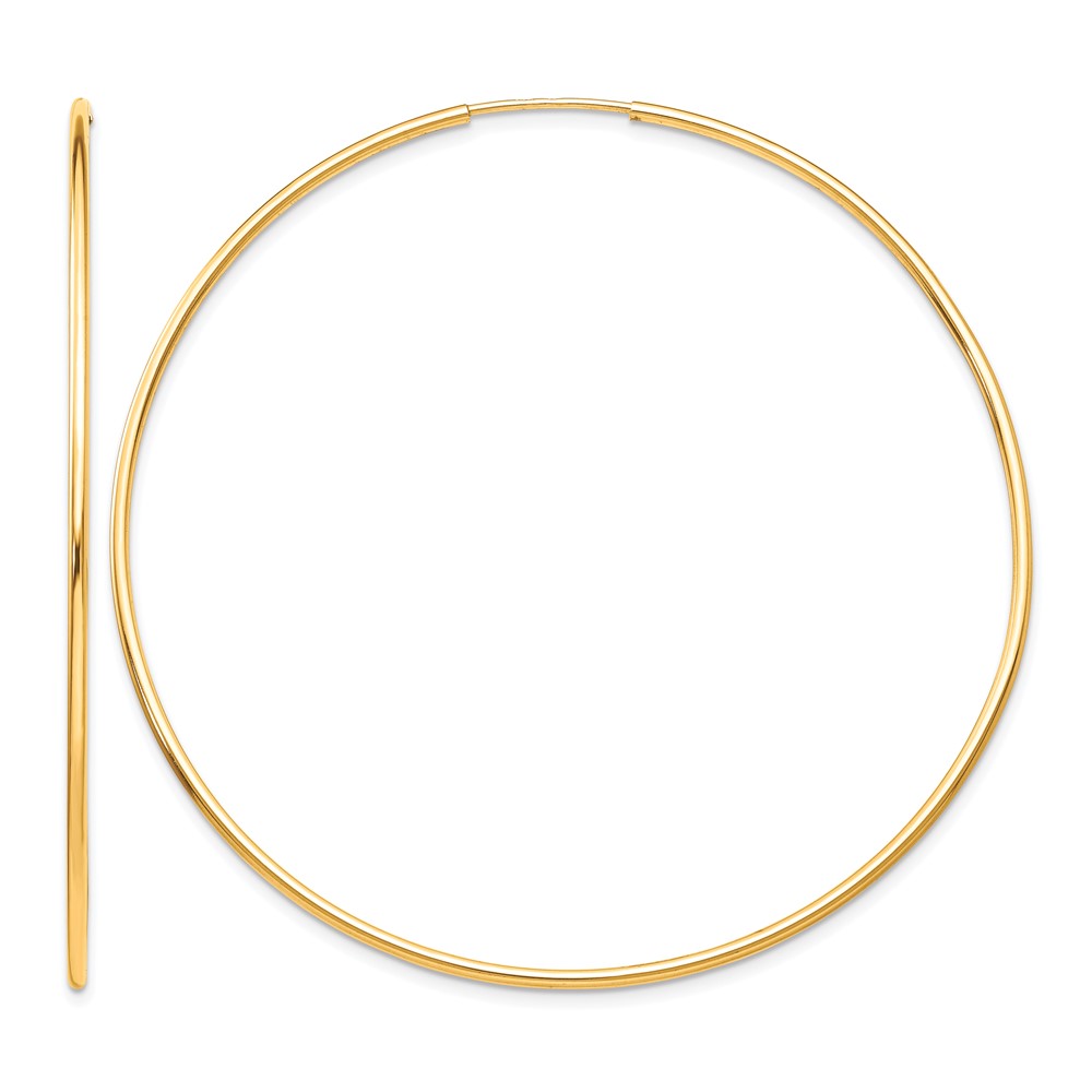 10k Polished Endless Tube Hoop Earrings (10T968)
