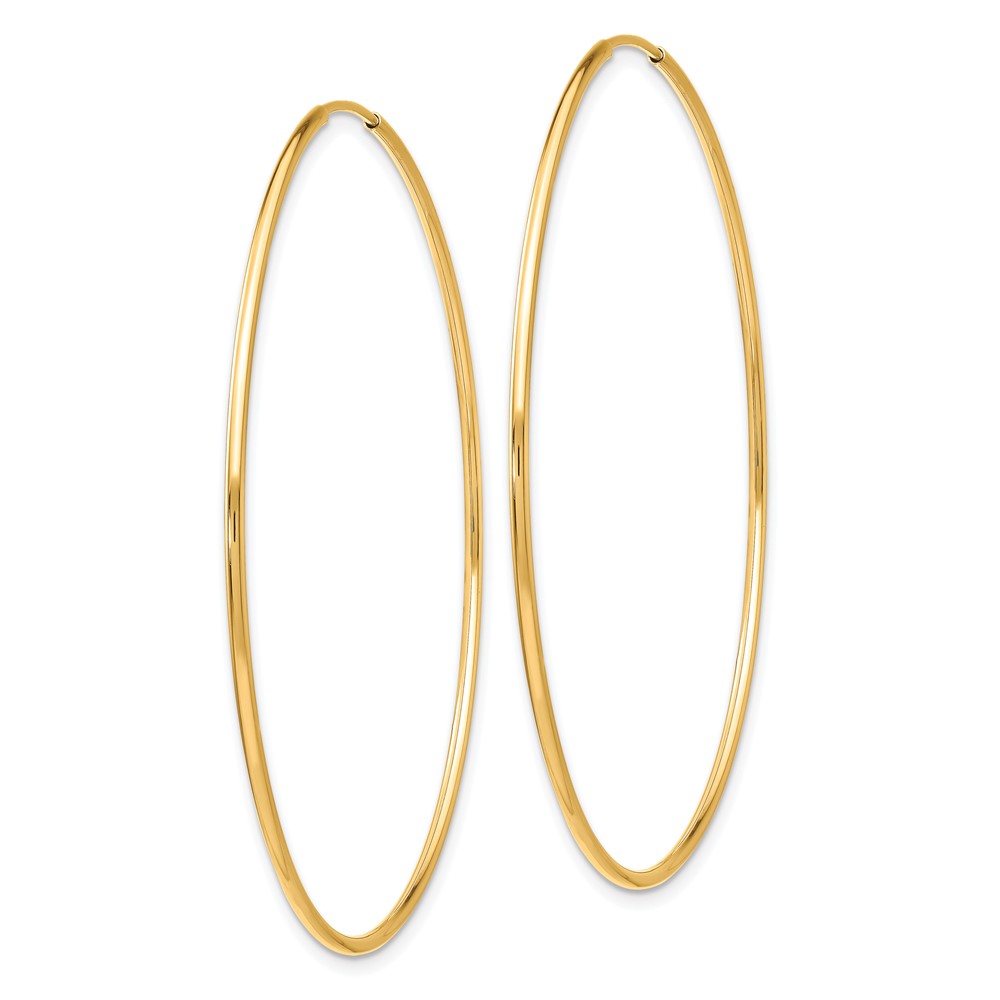 10k Polished Endless Tube Hoop Earrings (10T969)
