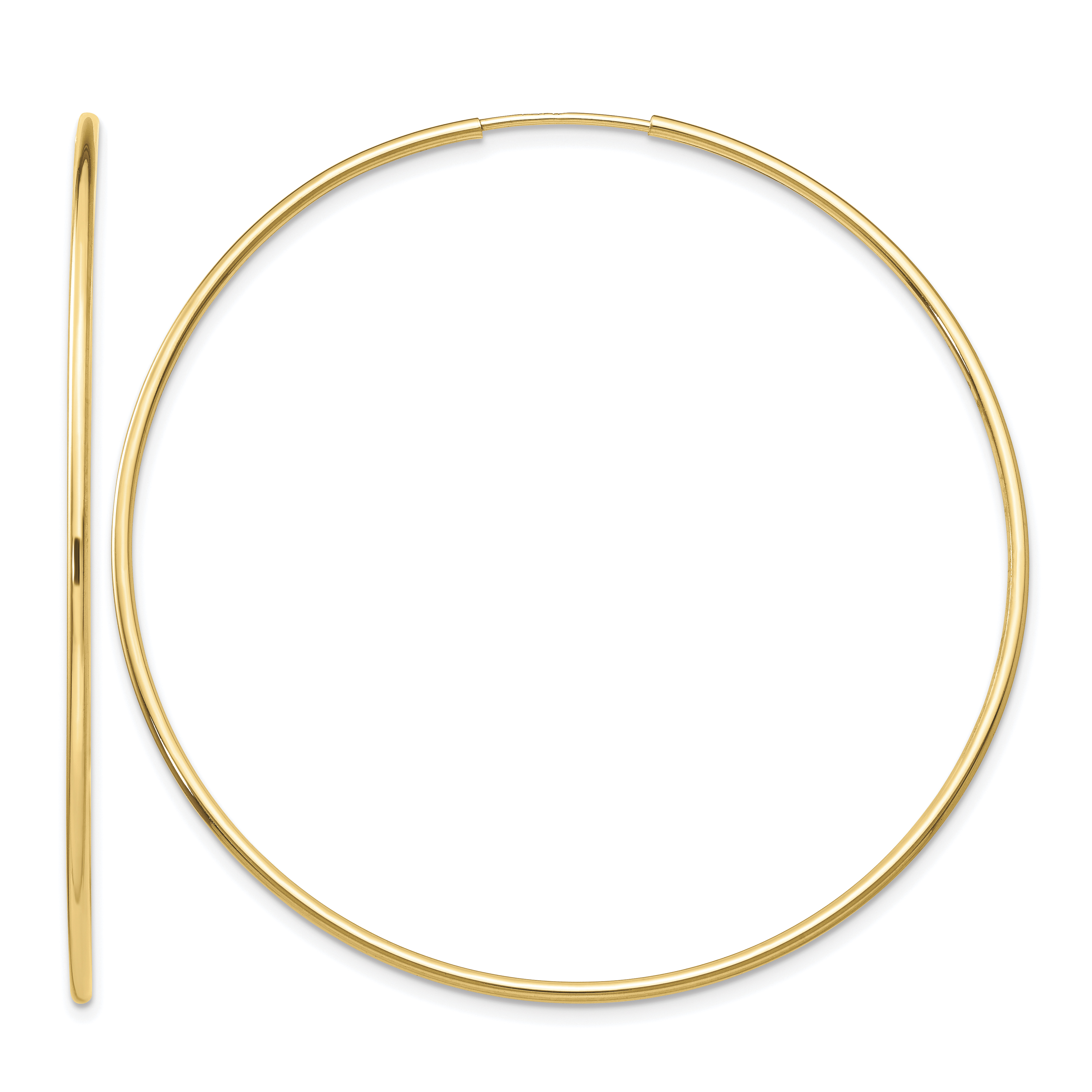10k Polished Endless Tube Hoop Earrings (10T969)