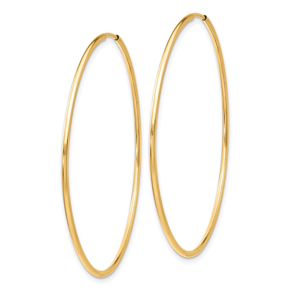 10k Polished Endless Tube Hoop Earrings (10T970)