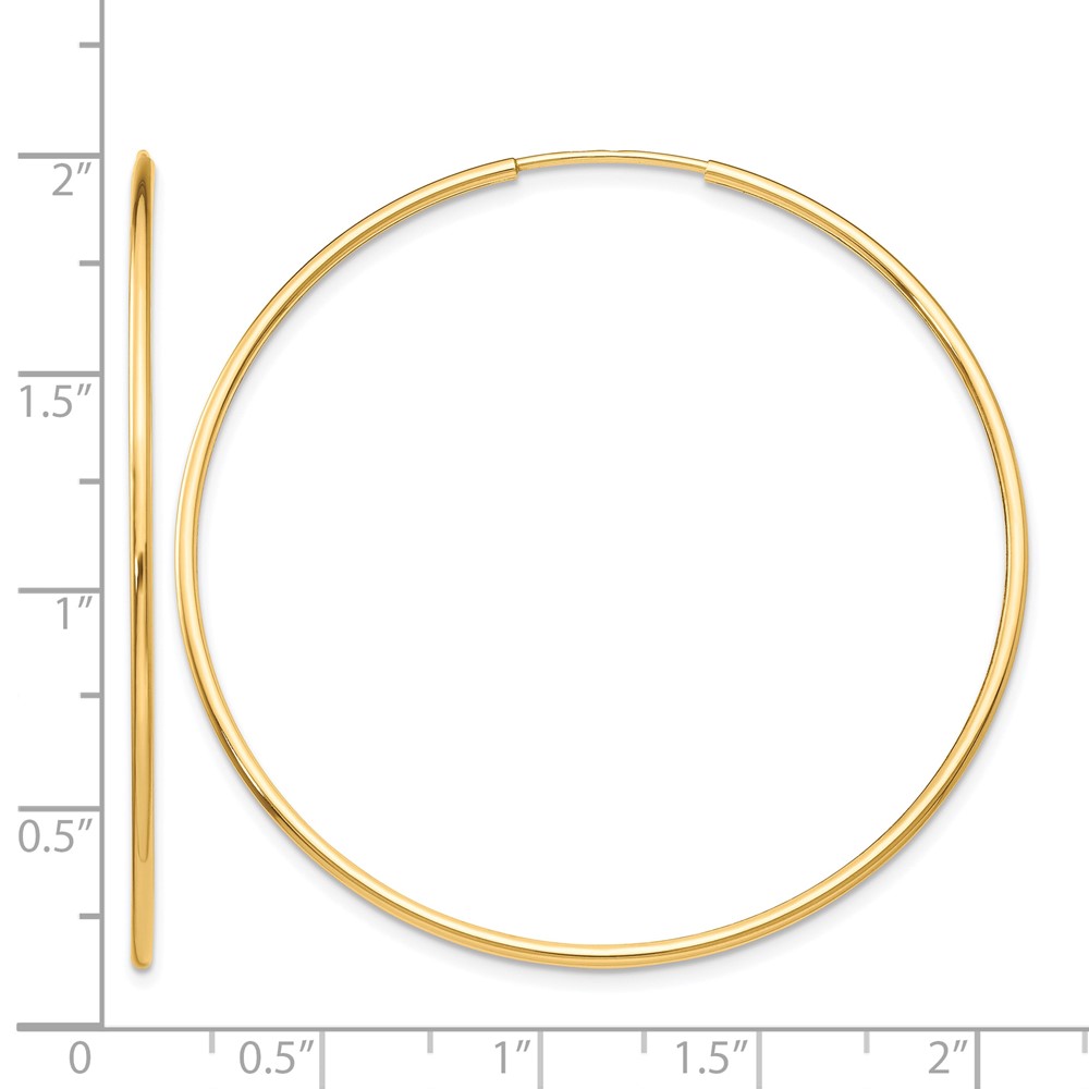 10k Polished Endless Tube Hoop Earrings (10T970)
