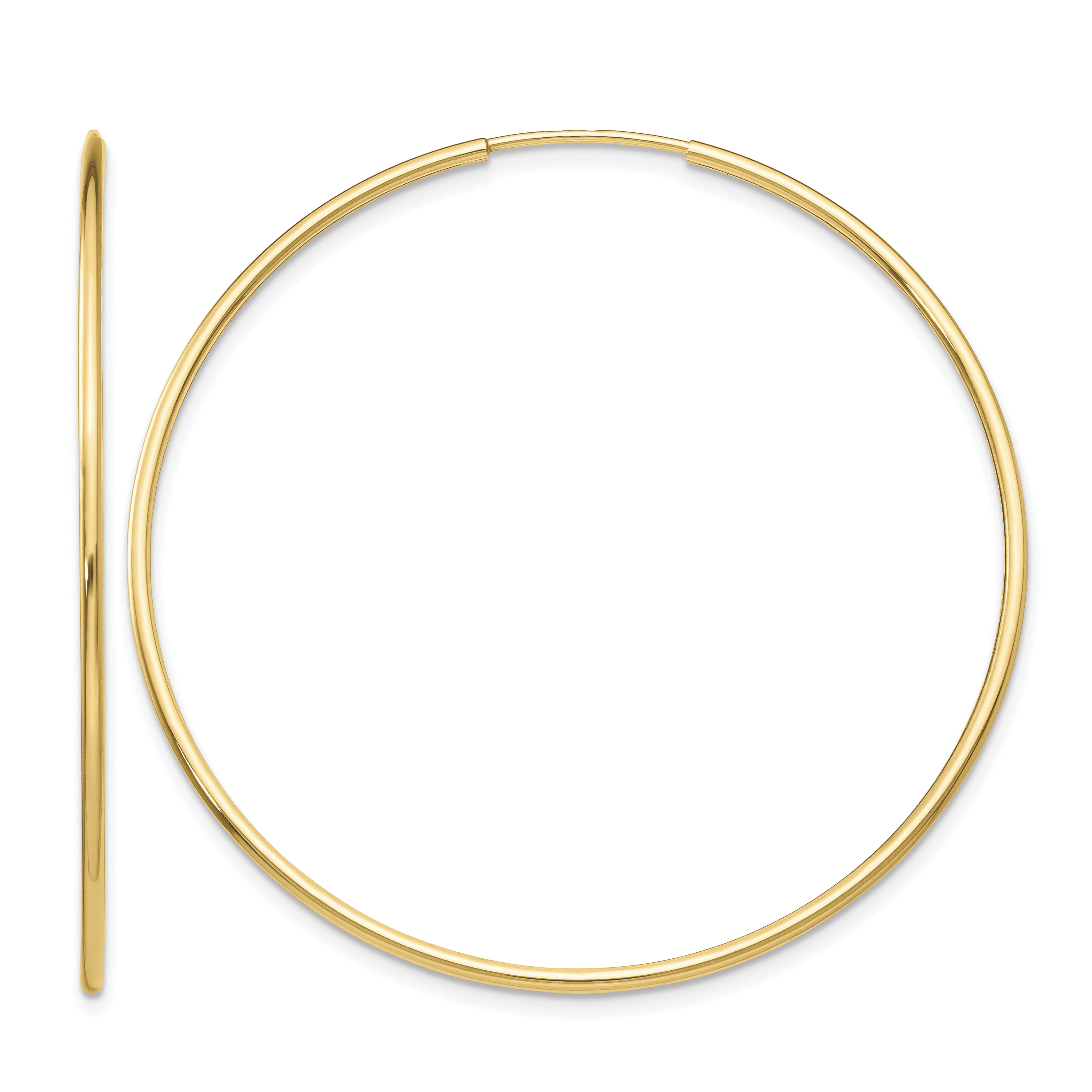 10k Polished Endless Tube Hoop Earrings (10T970)