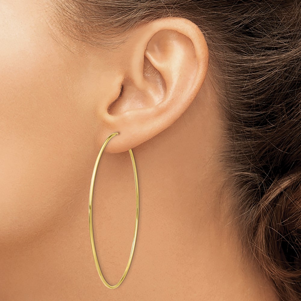10k Polished Endless Tube Hoop Earrings (10T971)