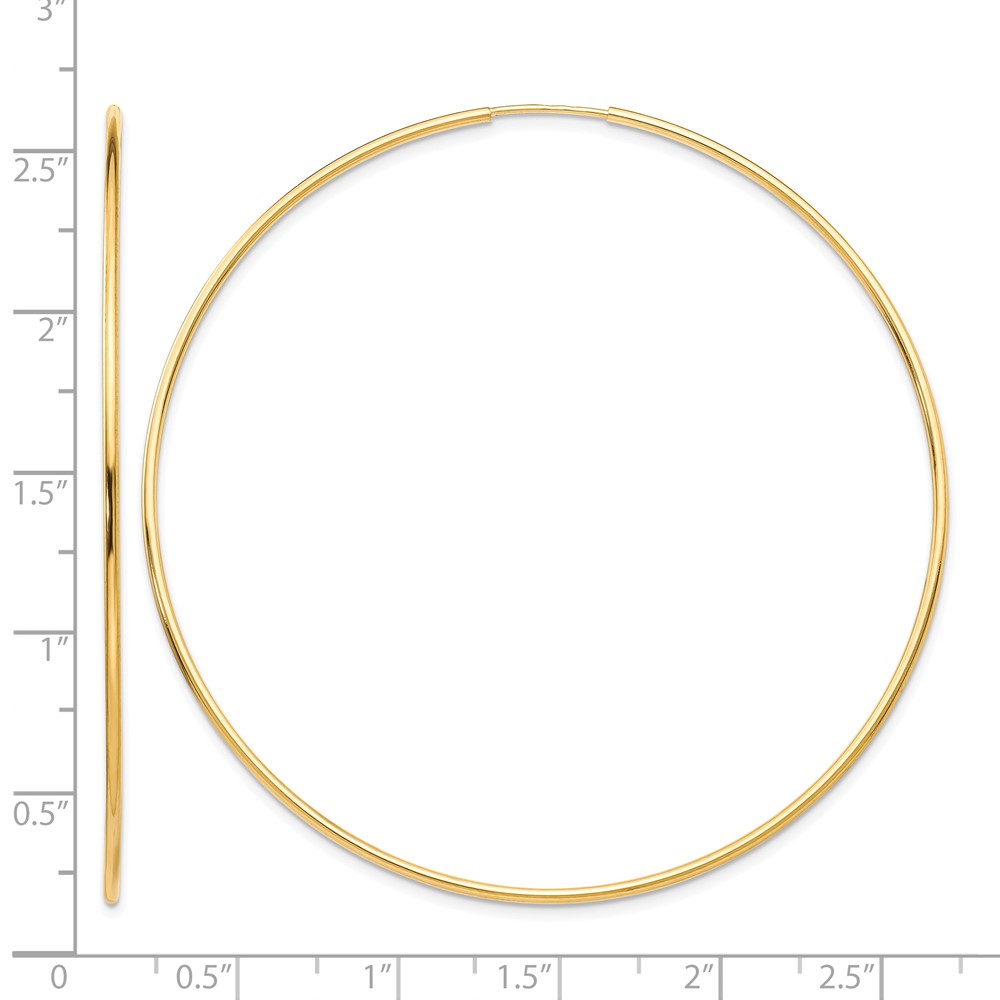 10k Polished Endless Tube Hoop Earrings (10T971)