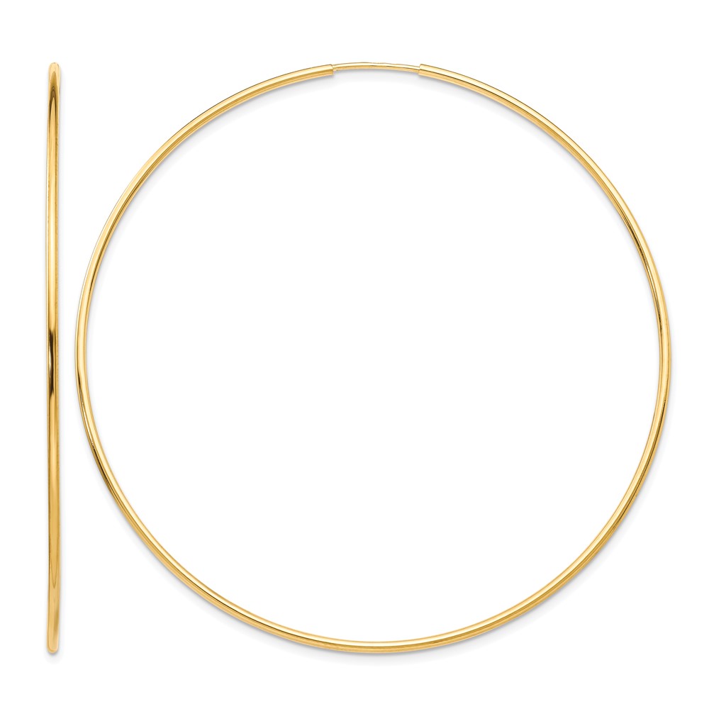 10k Polished Endless Tube Hoop Earrings (10T971)