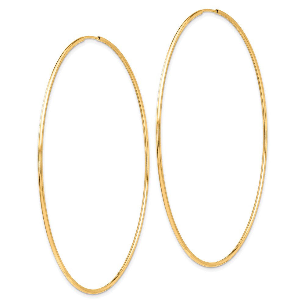 10k Polished Endless Tube Hoop Earrings (10T972)