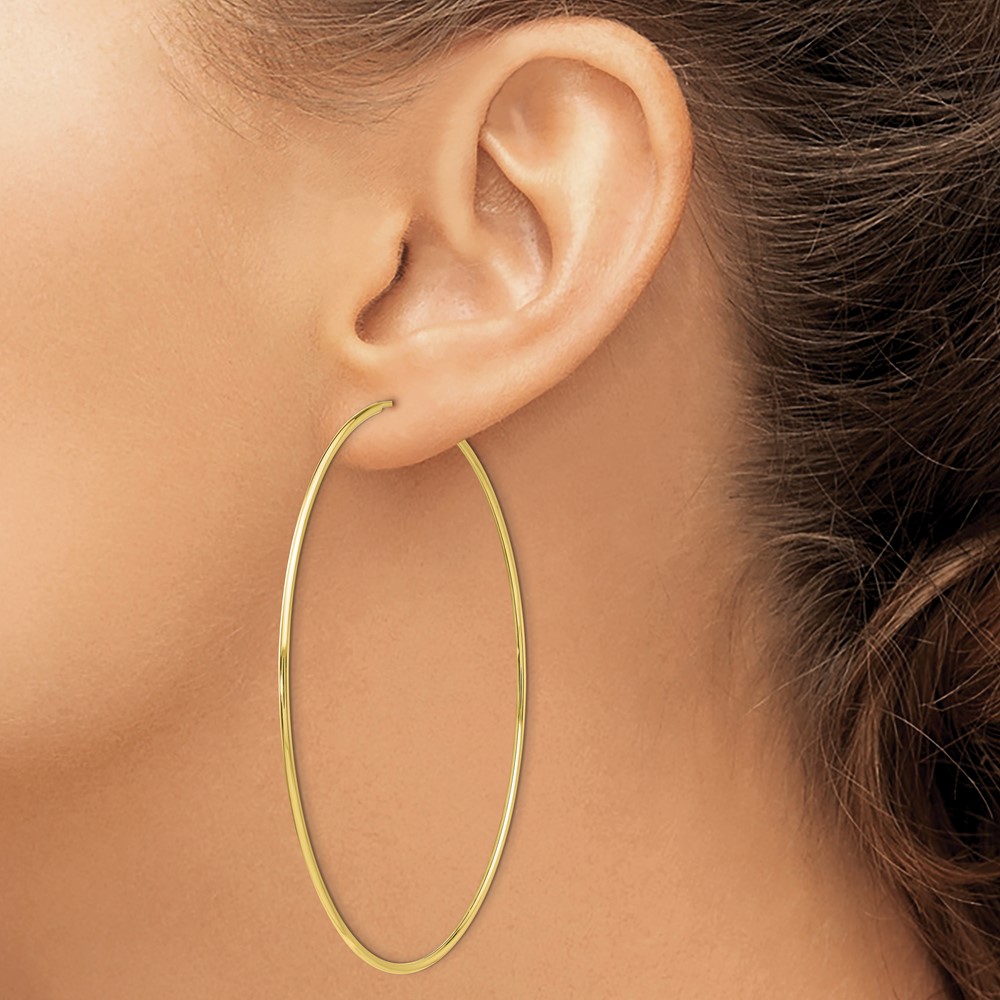 10k Polished Endless Tube Hoop Earrings (10T972)
