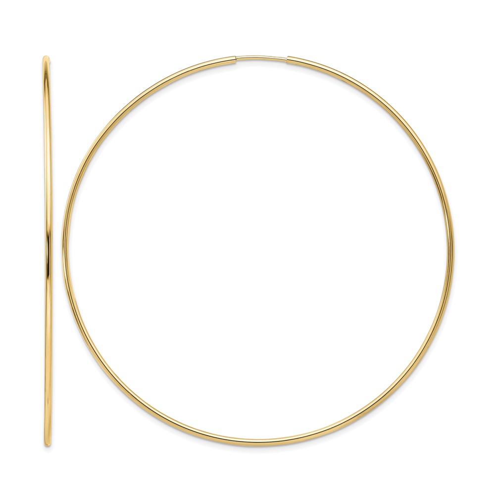 10k Polished Endless Tube Hoop Earrings (10T972)