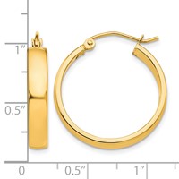 10K Yellow Gold Polished Hoop Earring view 4