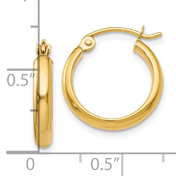 10k Polished Hoop Earring