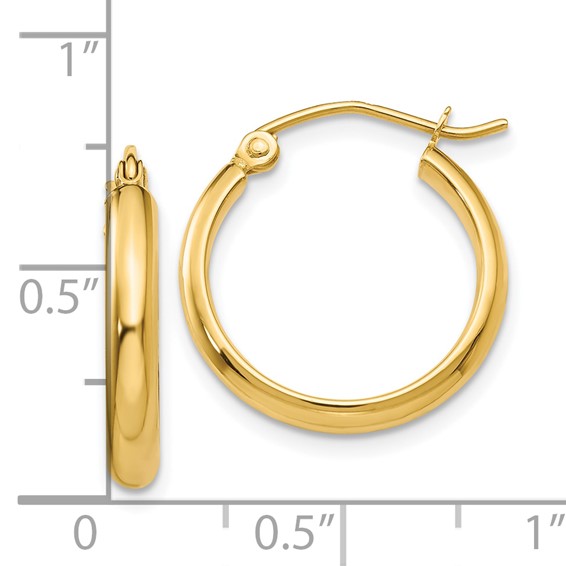 10k Polished Hoop Earring