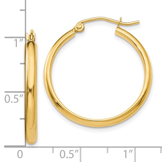 10k Polished Hoop Earring