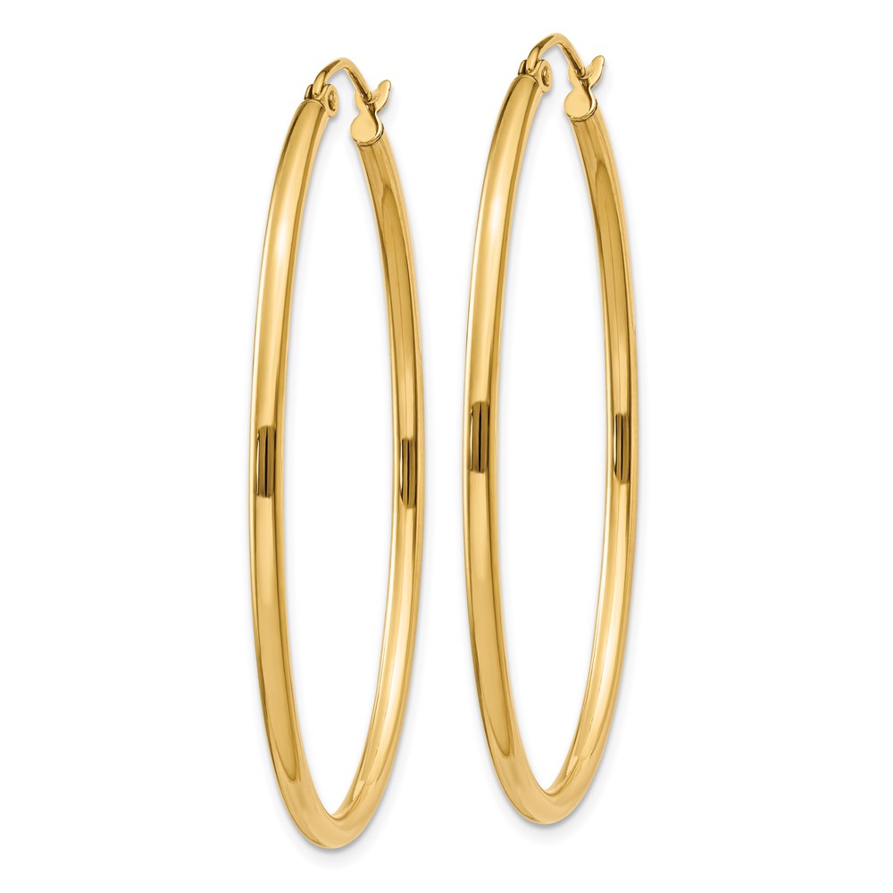 10k Oval Polished Hoop Earring (10TA259)
