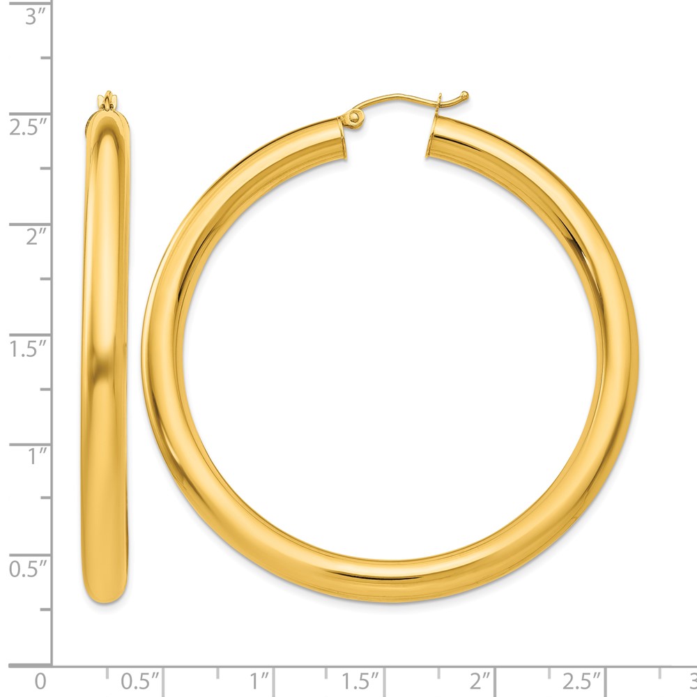 10k Polished 5mm Tube Hoop Earrings (10TC193)