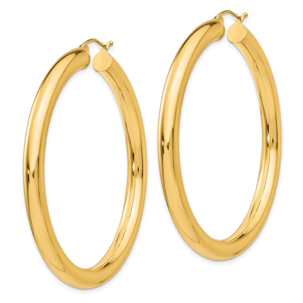10k Polished 5mm Lightweight Hoop Earrings (10TC193L)