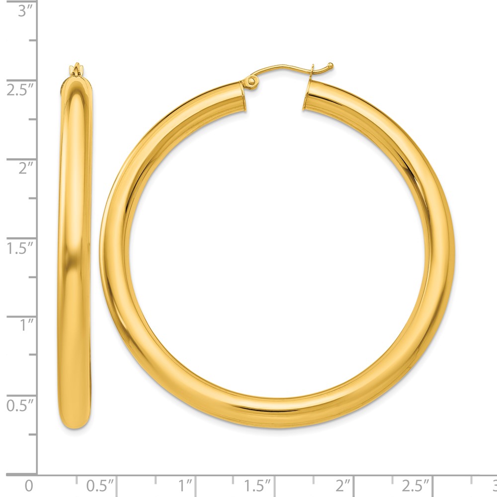 10k Polished 5mm Lightweight Hoop Earrings (10TC193L)