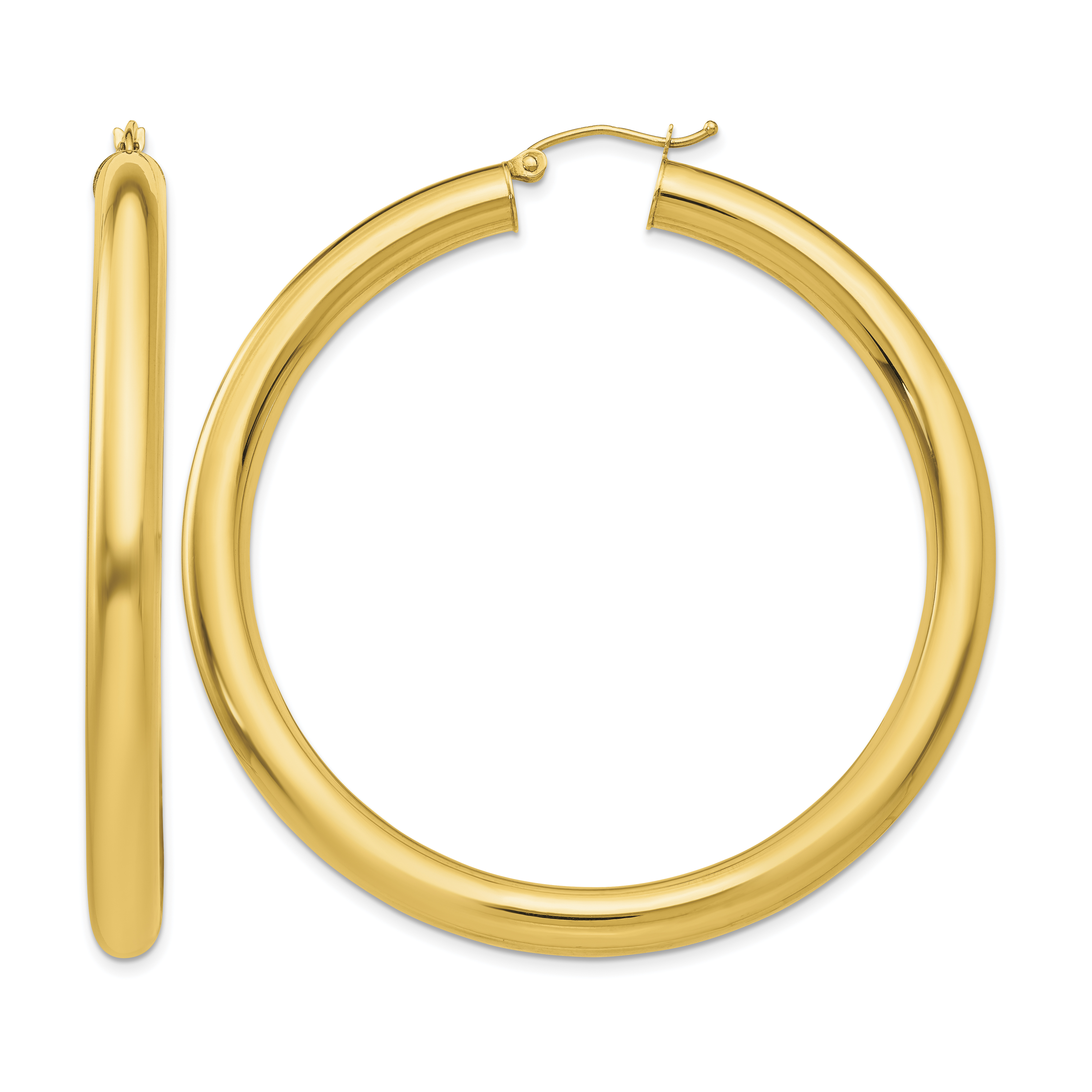 10k Polished 5mm Lightweight Hoop Earrings (10TC193L)