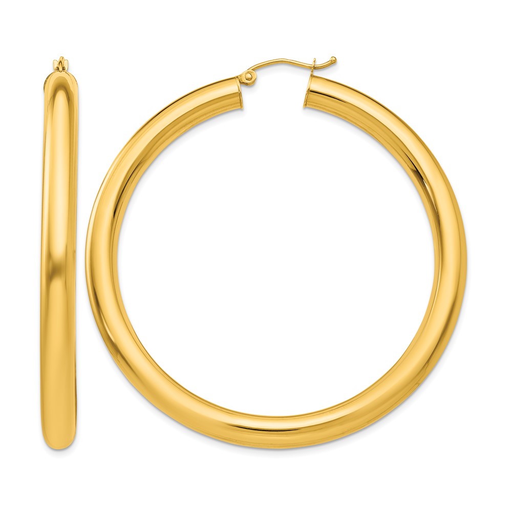 10k Polished 5mm Lightweight Hoop Earrings (10TC193L)