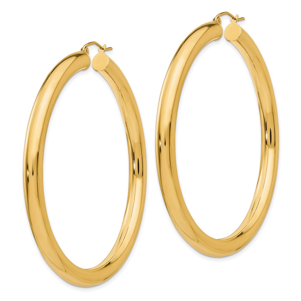10k Polished 5mm Tube Hoop Earrings (10TC194)