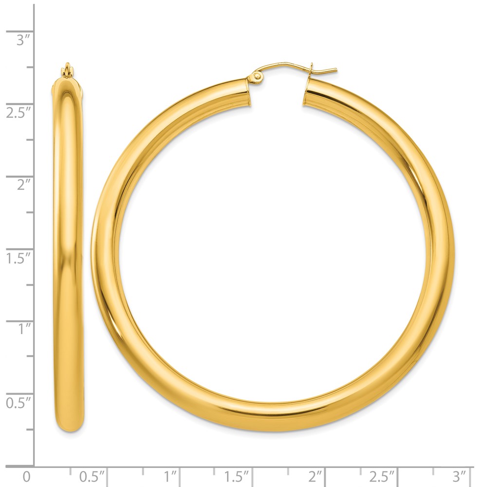 10k Polished 5mm Tube Hoop Earrings (10TC194)