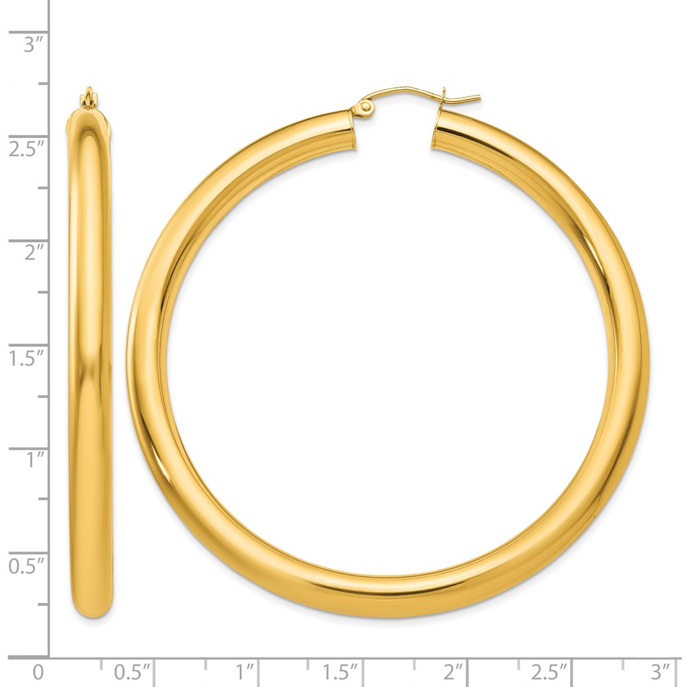 10k Polished 5mm Lightweight Hoop Earrings (10TC194L)