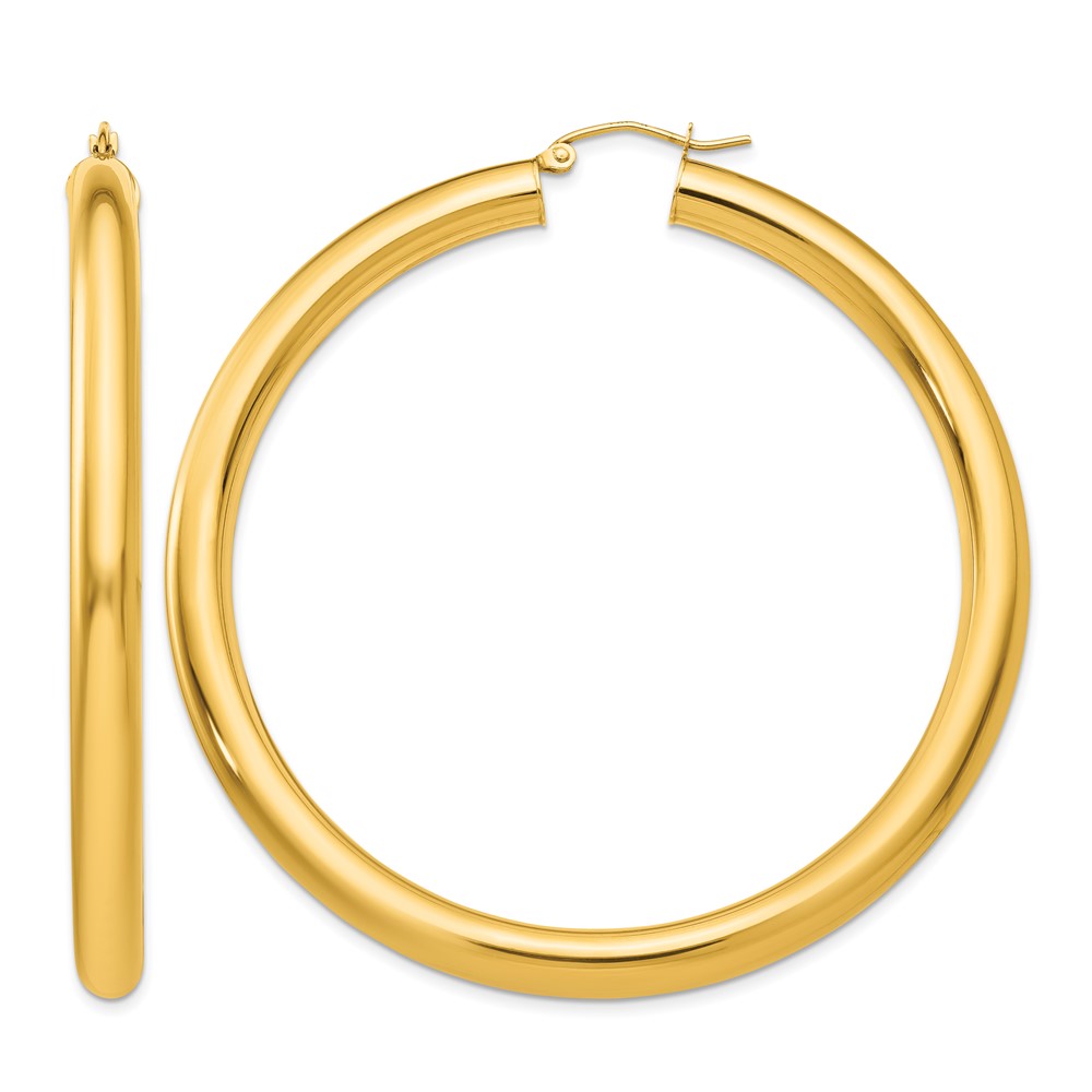 10k Polished 5mm Lightweight Hoop Earrings (10TC194L)