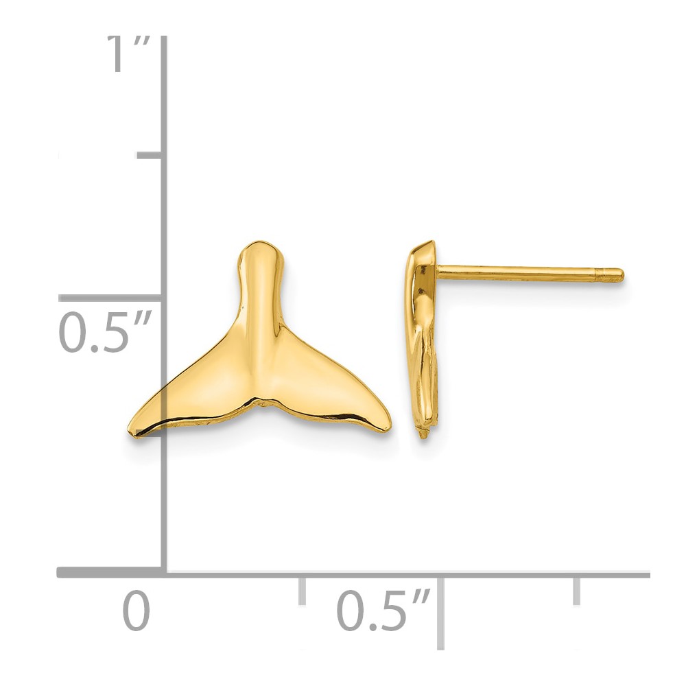 10k Whale Tail Post Earrings (10TC593)