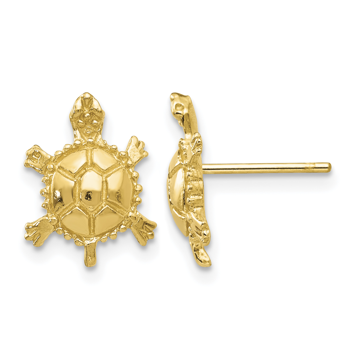 10K Turtle Post Earrings (10TC598)