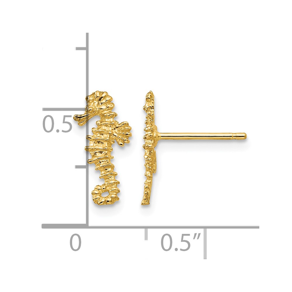 10k Mini Seahorse Post Earrings (10TC610)