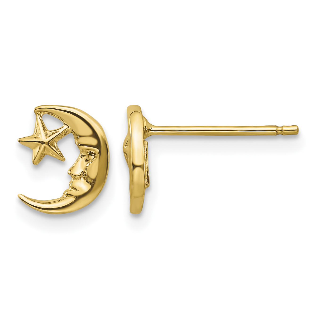 10k Moon and Star Post Earrings (10TC620)