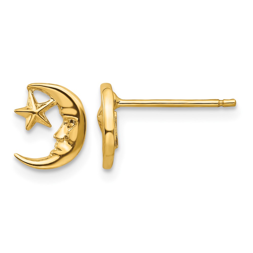 10k Moon and Star Post Earrings (10TC620)