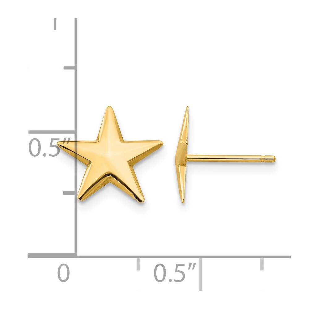 10k Nautical Star Post Earrings (10TE614)