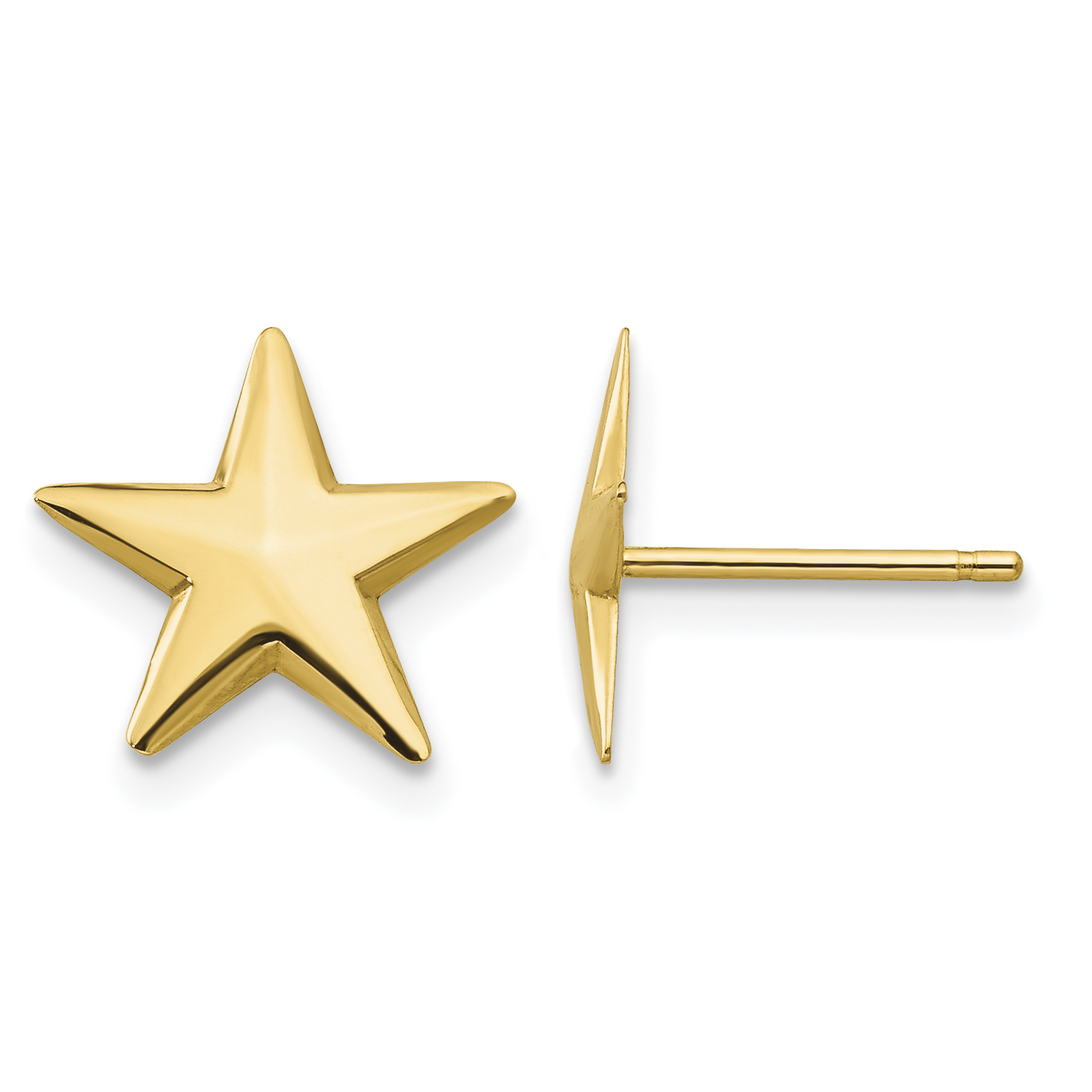 10k Nautical Star Post Earrings (10TE614)