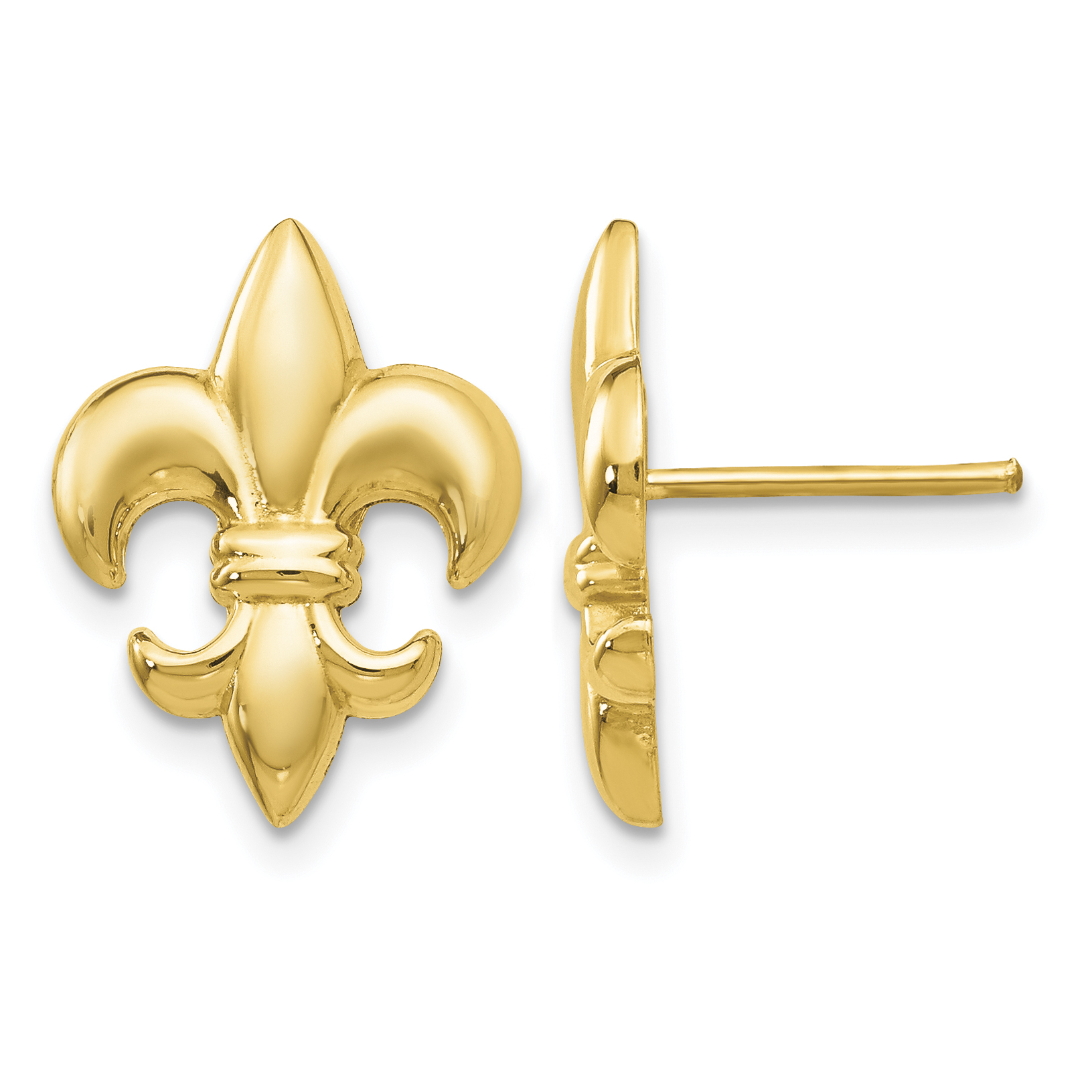 10k Small Fleur-De-Lis Earring (10TE619)