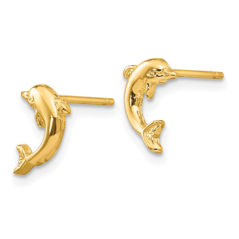 10k Dolphin Post Earrings (10TE620)