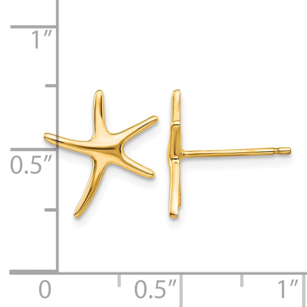 10k Starfish Earrings (10TE624)