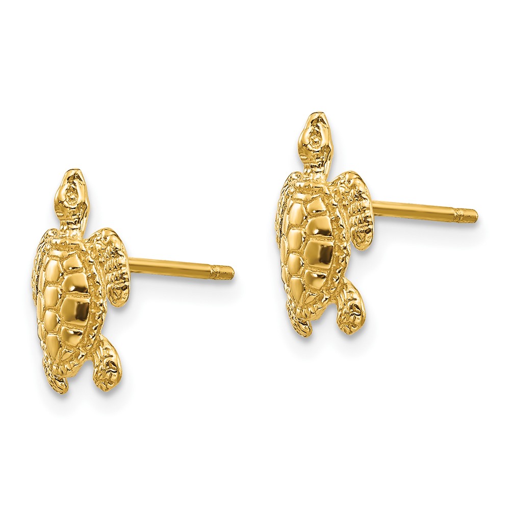 10k Turtle Post Earrings (10TE627)