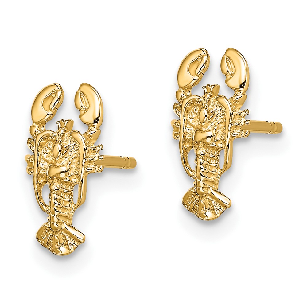 10K 2-D Lobster Post Earrings (10TE795)
