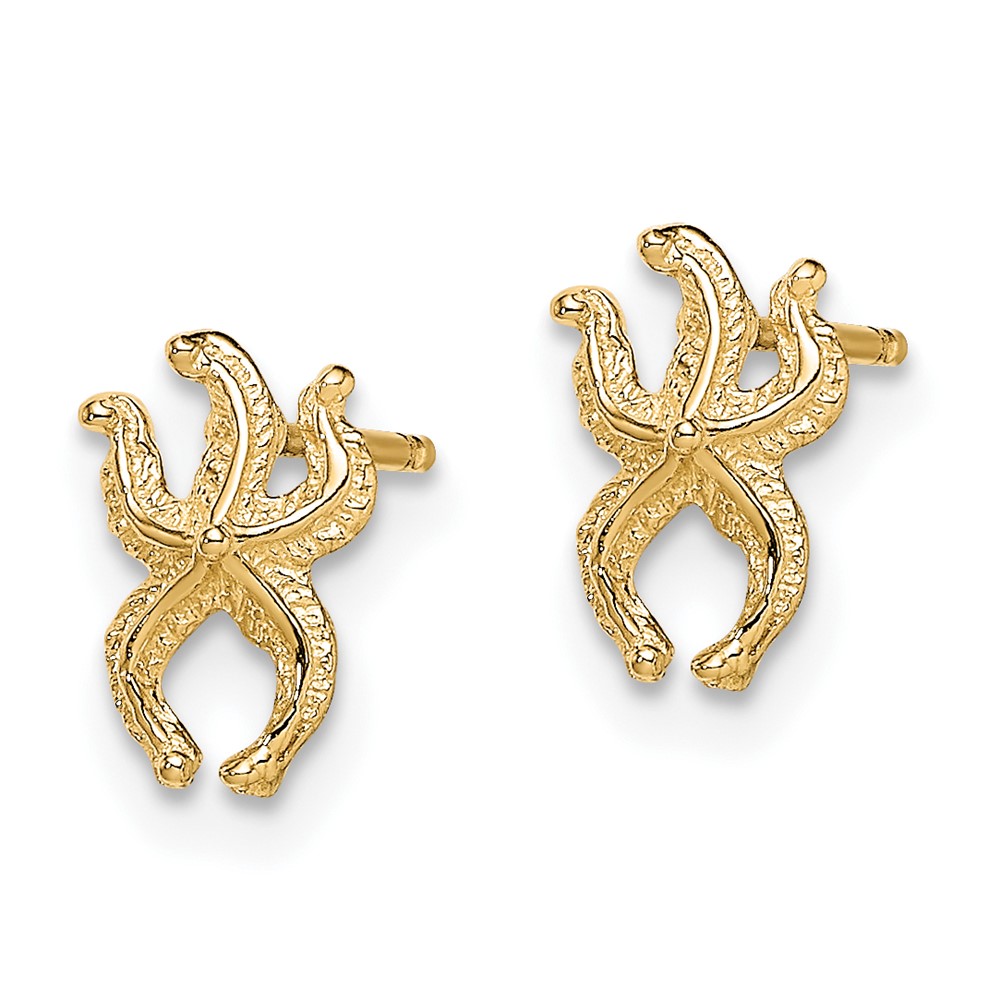 10K Mini Starfish Post Earrings (10TE805)