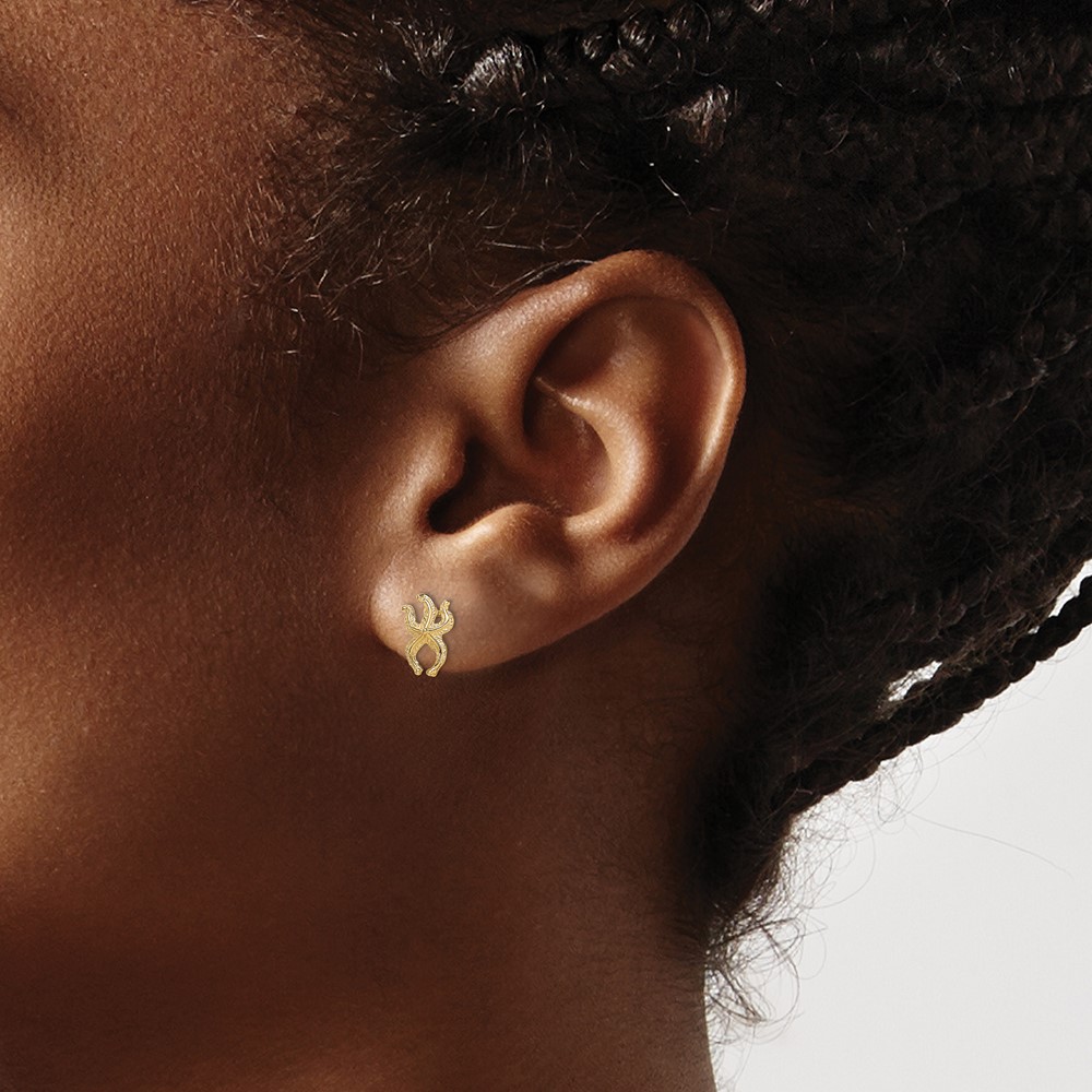 10K Mini Starfish Post Earrings (10TE805)