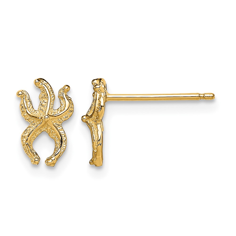 10K Mini Starfish Post Earrings (10TE805)