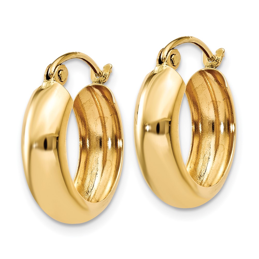 10k Polished 4.75mm Round Hoop Earrings (10TF140)