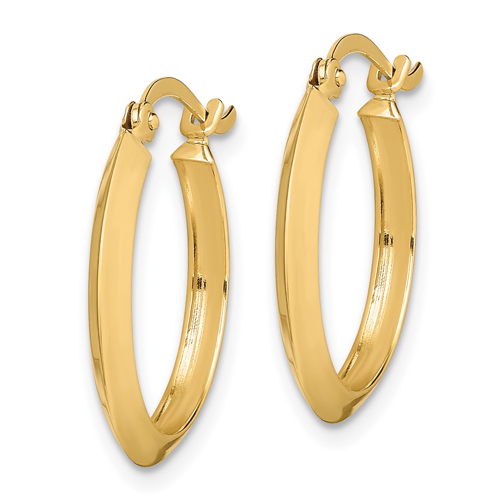 10k Polished Hoop Earrings (10TF1629)