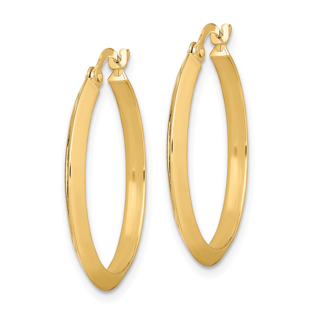 10k Polished Hoop Earrings (10TF1630)