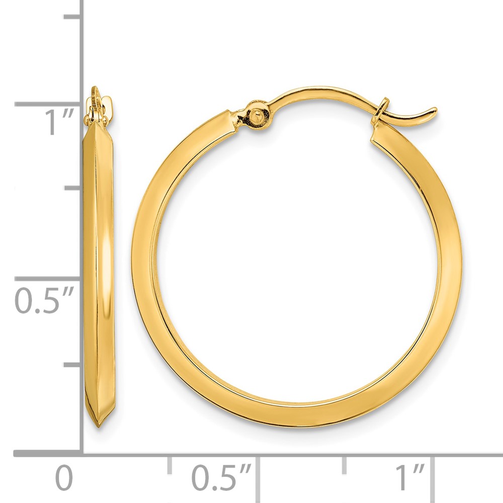 10k Polished Hoop Earrings (10TF1630)
