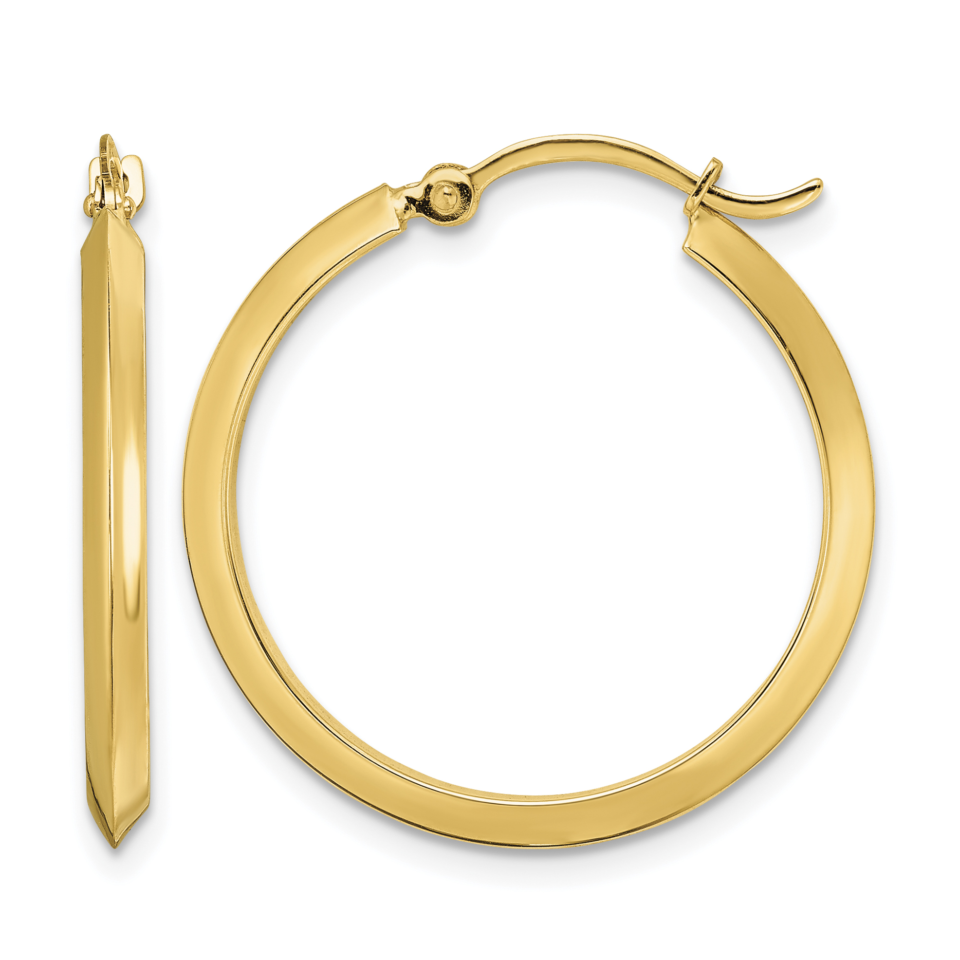10k Polished Hoop Earrings (10TF1630)