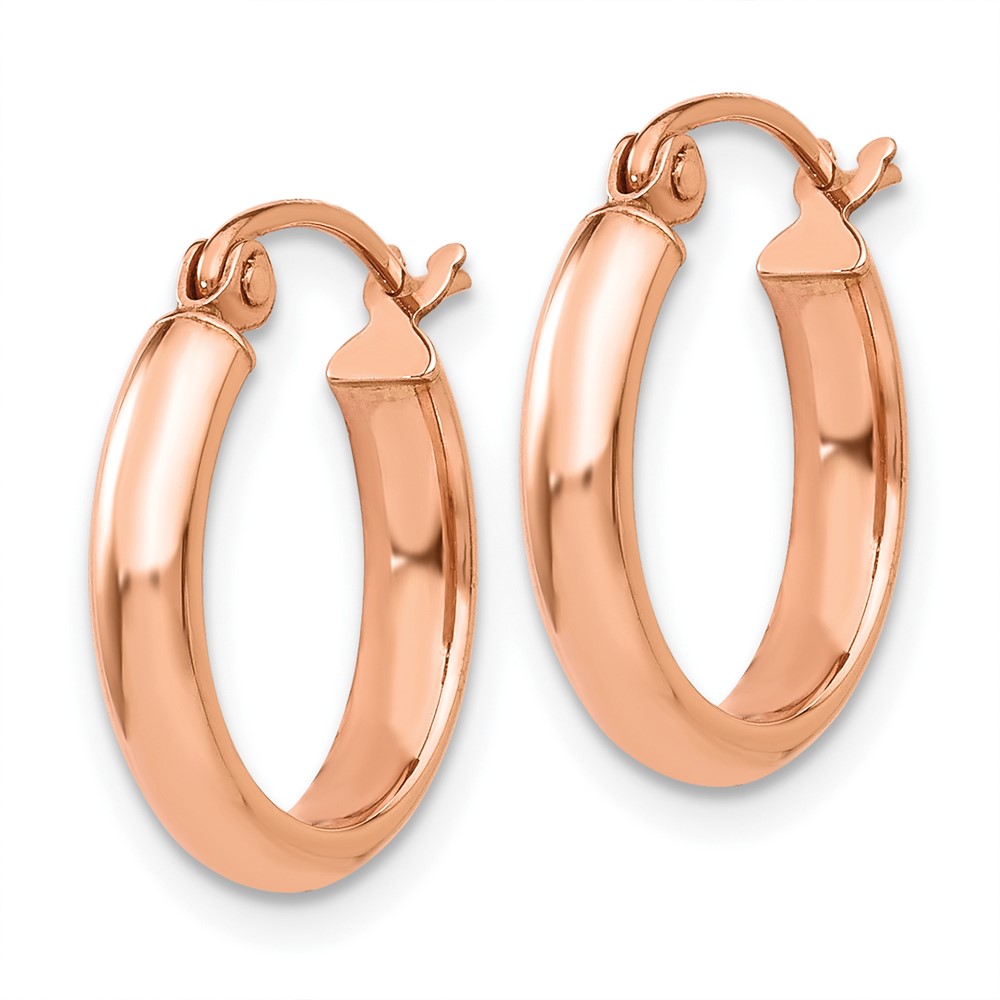 10k Rose Gold Hoop Earrings (10TF568)