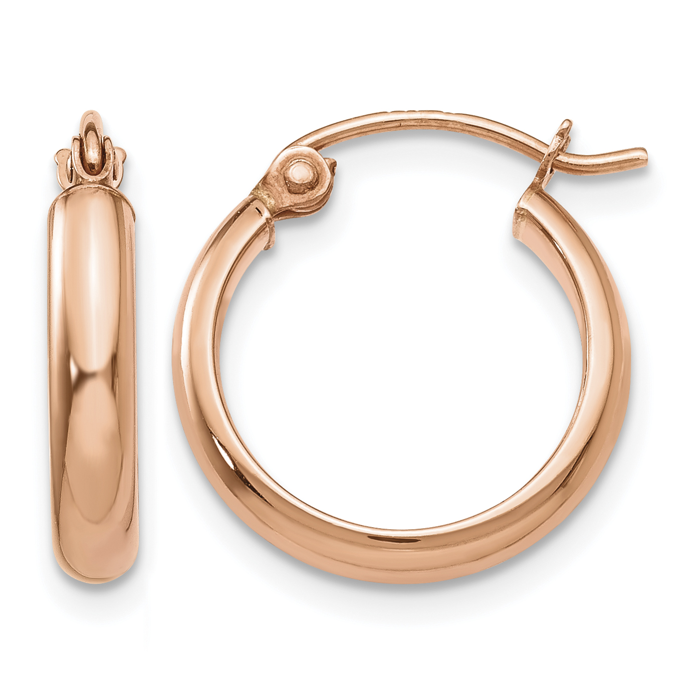 10k Rose Gold Hoop Earrings (10TF568)