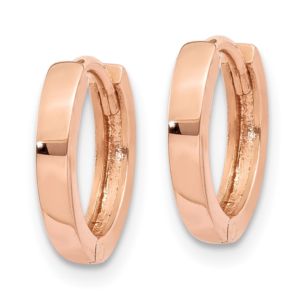 10k Rose Gold Round Hinged Hoop Earrings (10TF761)