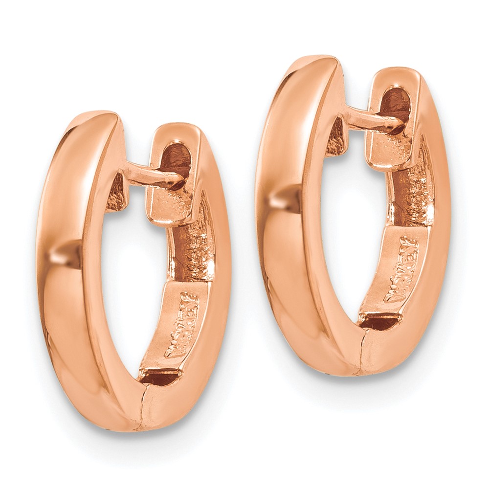 10k Rose Gold Hinged Hoop Earrings (10TF765)